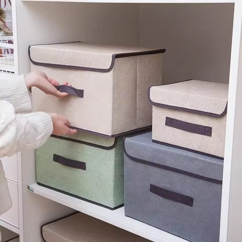 🧺🏡 2PCS Fabric Closet Organizer Boxes
