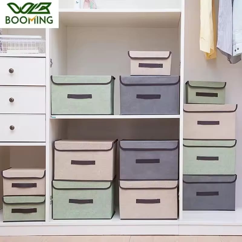 🧺🏡 2PCS Fabric Closet Organizer Boxes