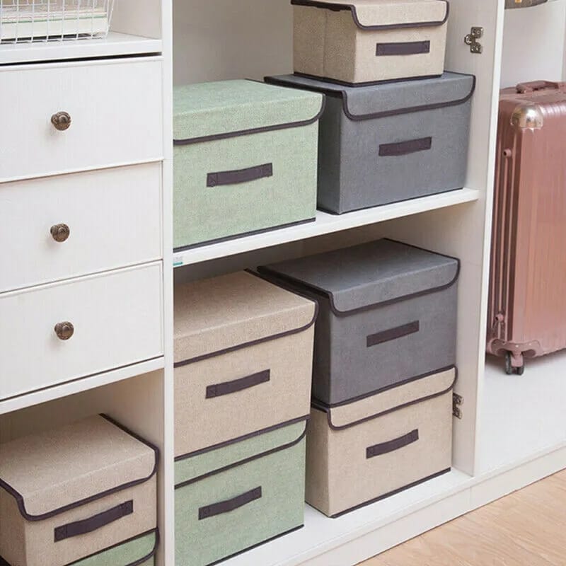 🧺🏡 2PCS Fabric Closet Organizer Boxes