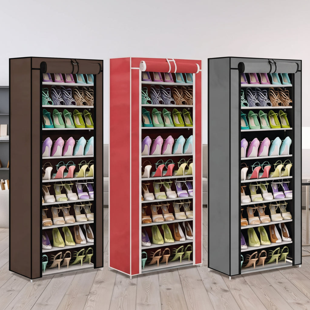 (9-10 Layer) Dustproof Shoe Storage Rack