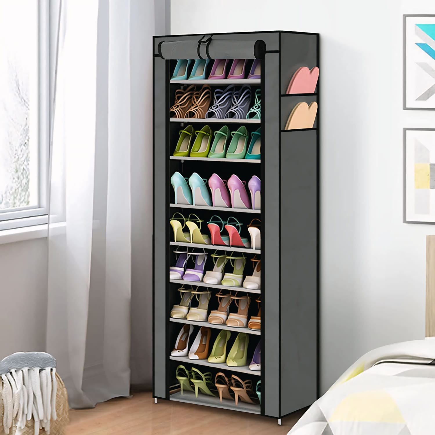 (9-10 Layer) Dustproof Shoe Storage Rack