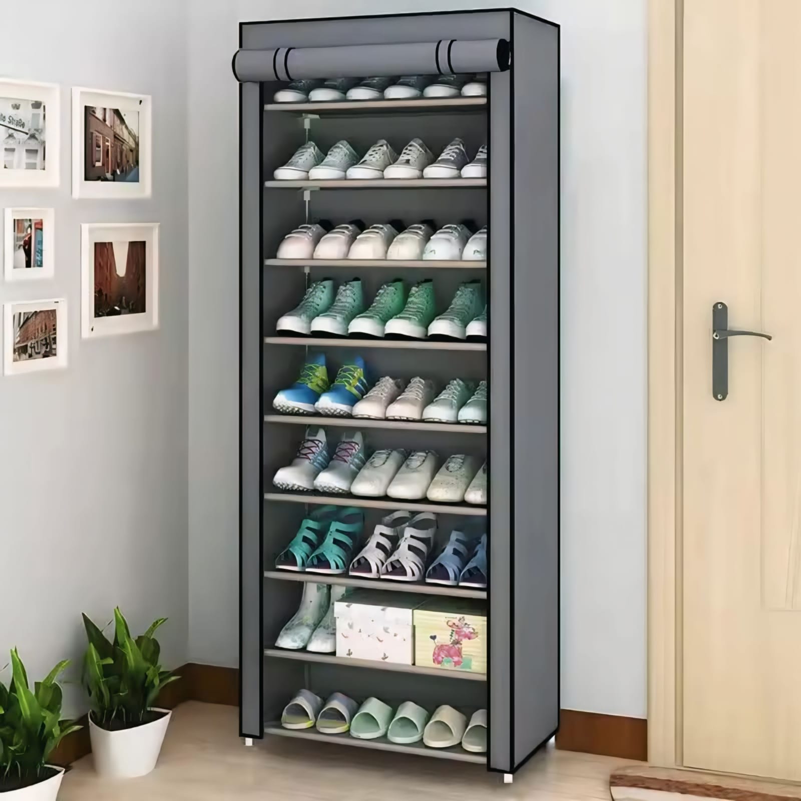 (9-10 Layer) Dustproof Shoe Storage Rack