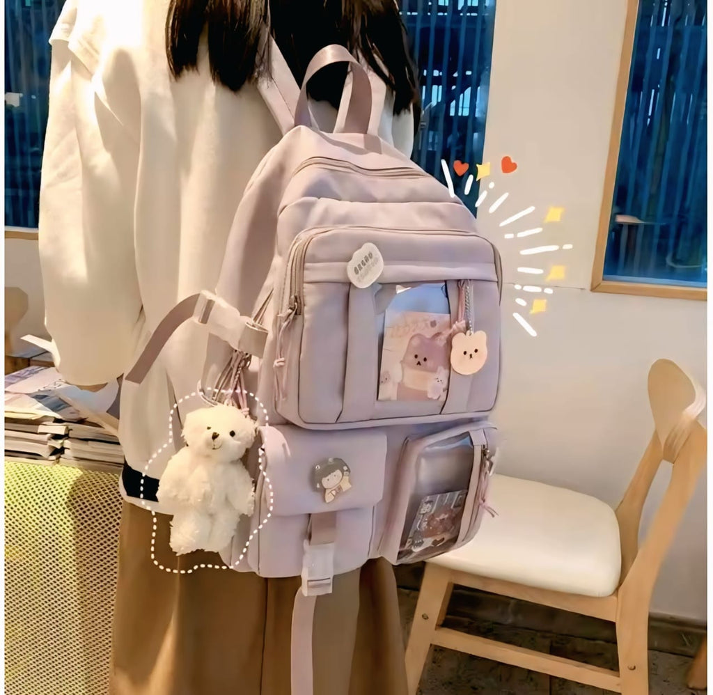 Kawaii Plush Backpack 🧸✨