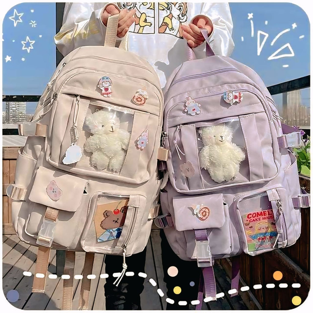 Kawaii Plush Backpack 🧸✨