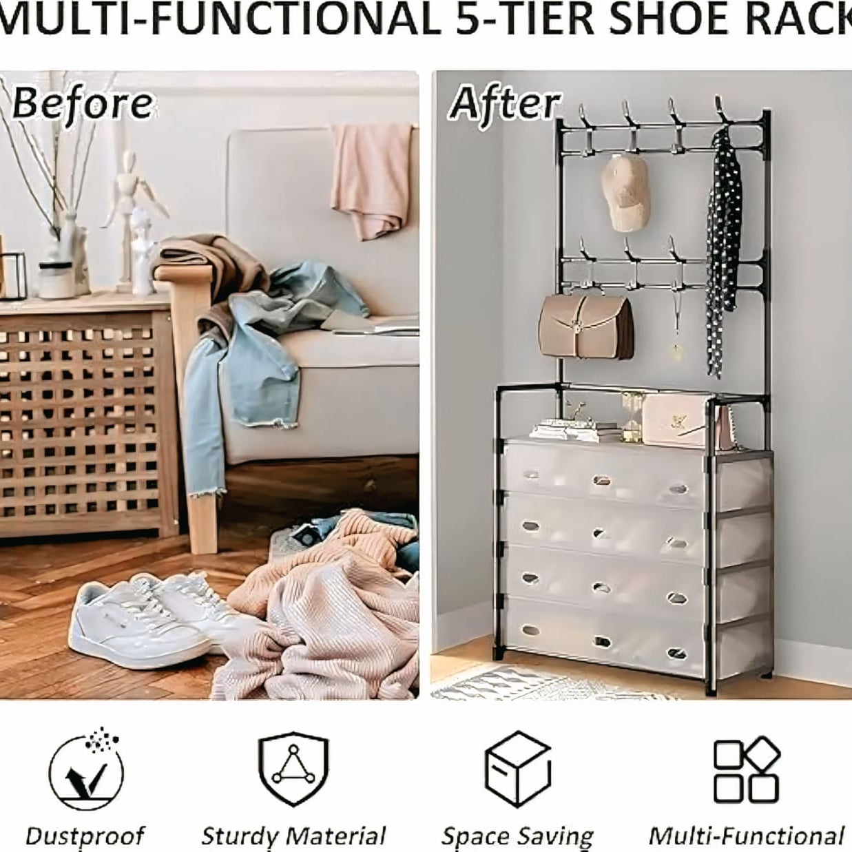 Multi-Layer Clothes Organizer Rack 🏠✨
