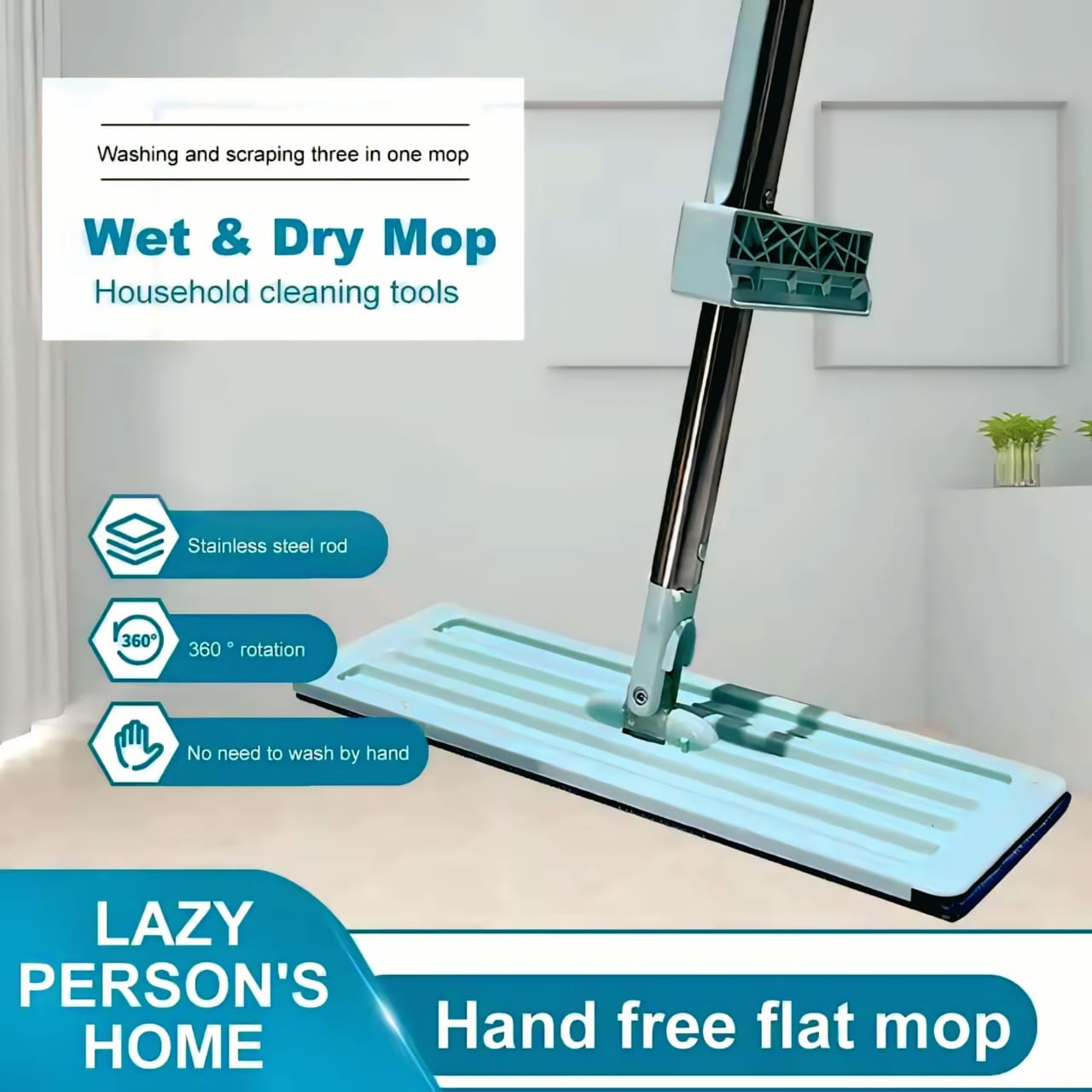 🏡💧 360° Rotation Cleaning Mop