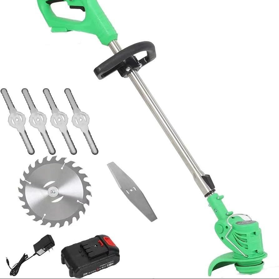 🌿⚙️ 3-in-1 Rechargeable Brush Cutter + Grass Trimmer (Good Quality)