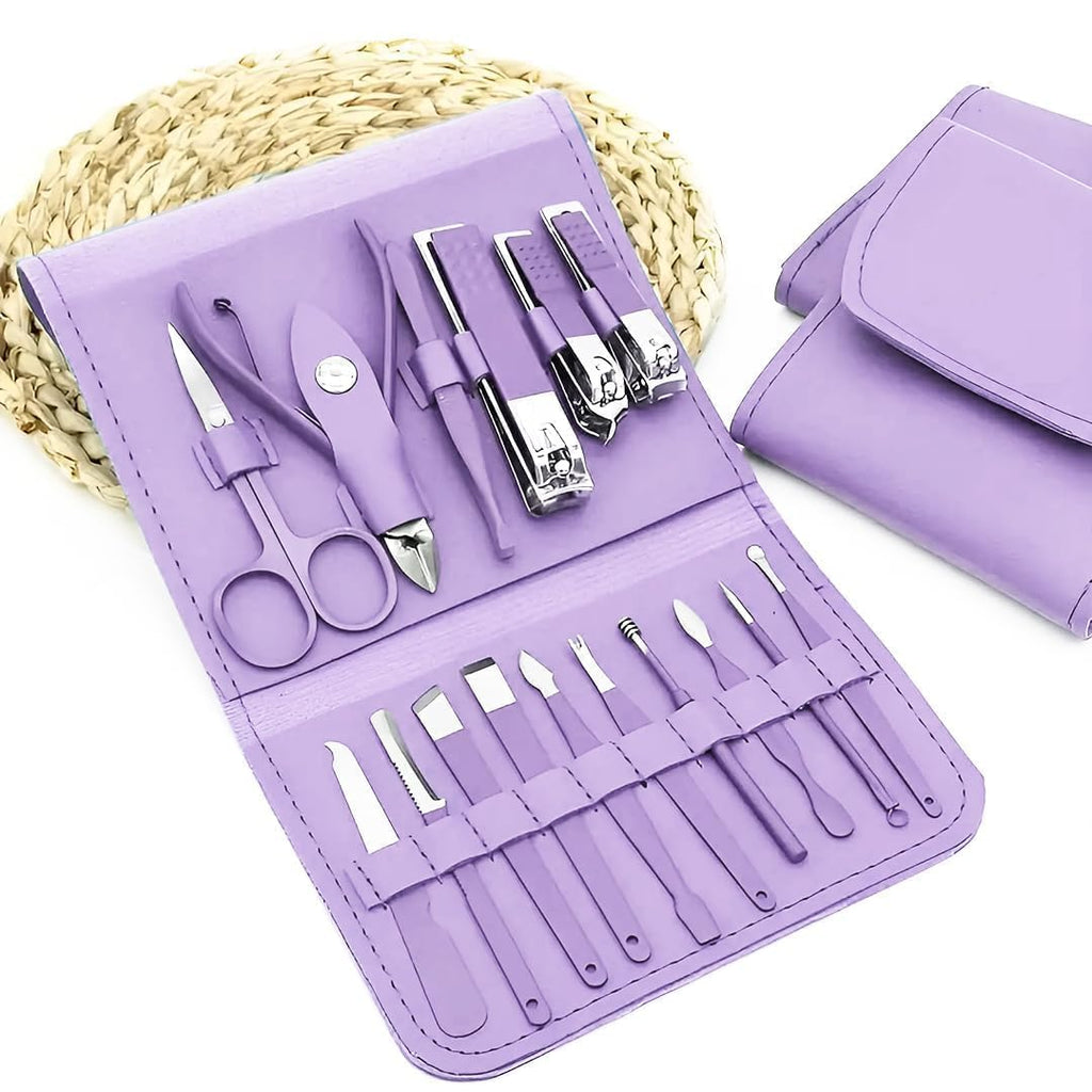 💅✨ Professional 18-in-1 Manicure & Pedicure Grooming Set