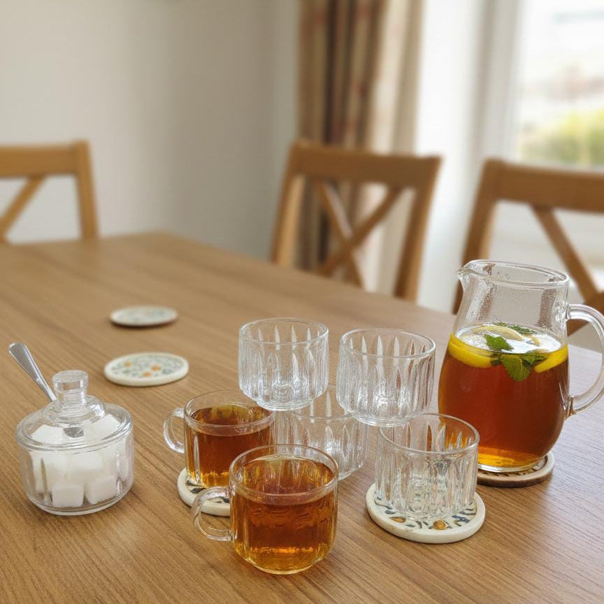 🫖 Luxury Acrylic Coffee & Tea Cup Set – 6 PCS (100ml)