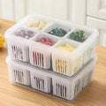 🥗 Fridge Storage Container – Multi Compartment Organizer 🍅