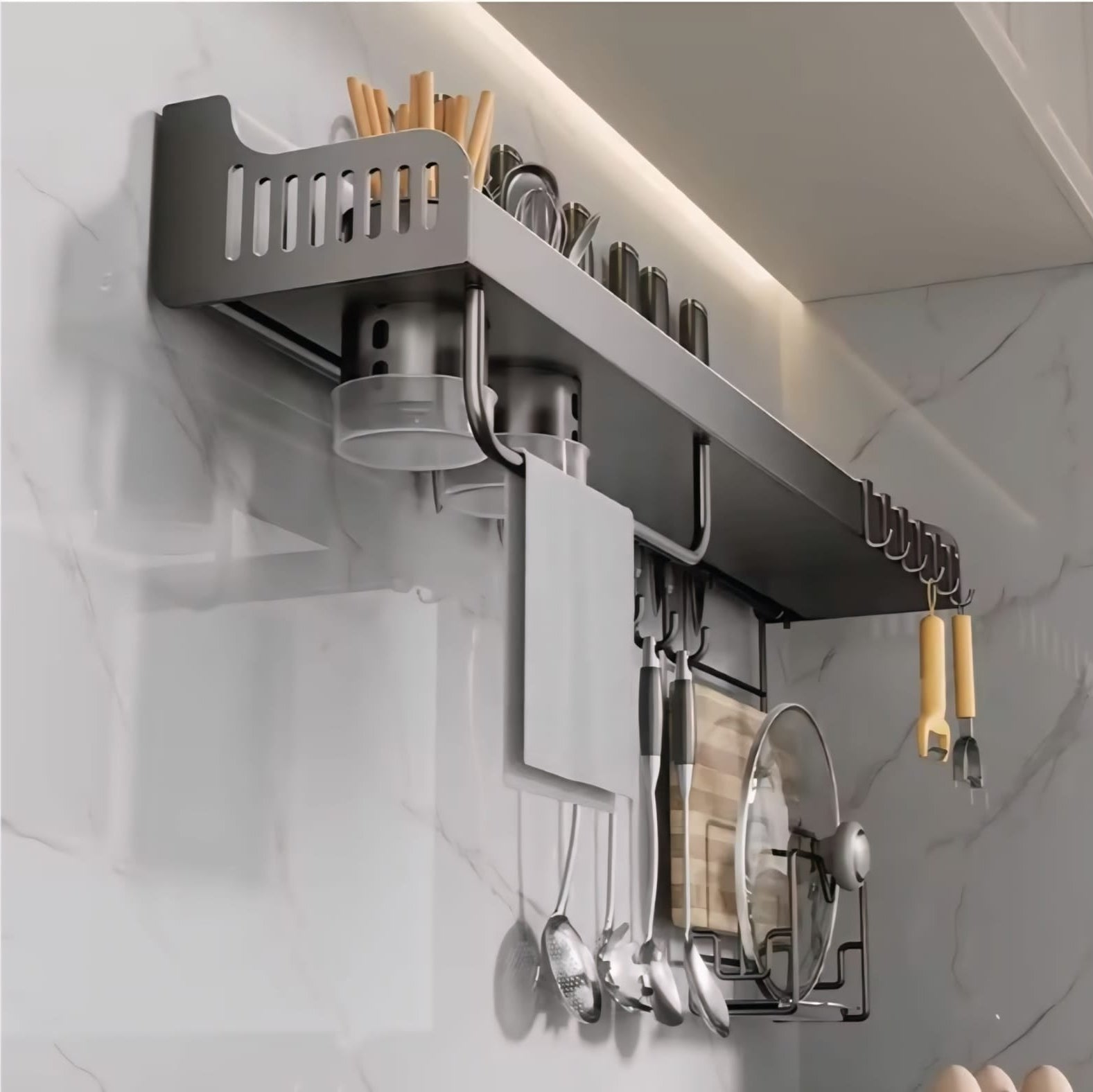 🍳🏡 Kitchen Wall Storage Organizer Rack
