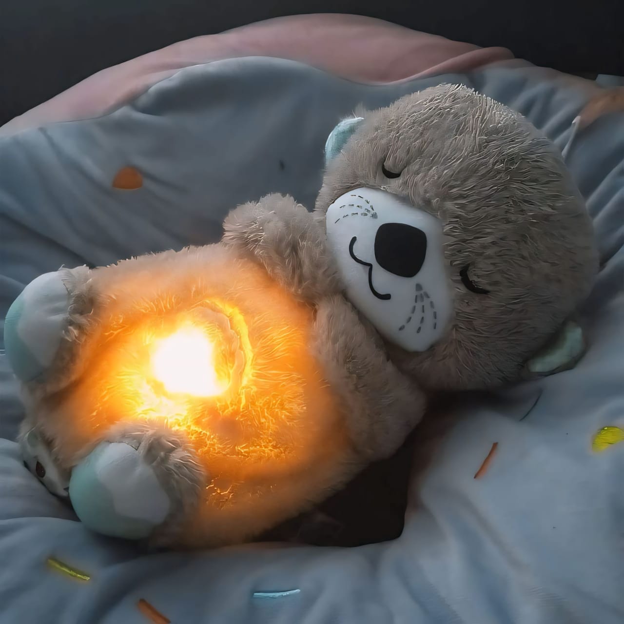 🧸💤 Breathing Sleep Soother Plush Toy