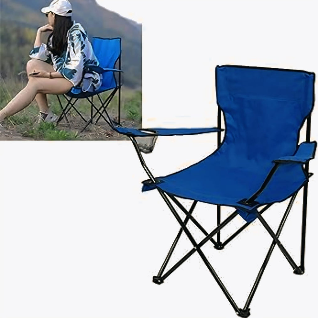 🏕️ Folding Camping Chair – Outdoor Comfort Seat 🌿