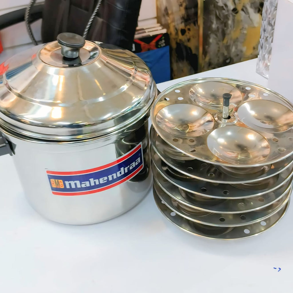 🍽️ Mahindra Premium Idli Satti Set – 6 Plates | 24 Idli Maker 🍛