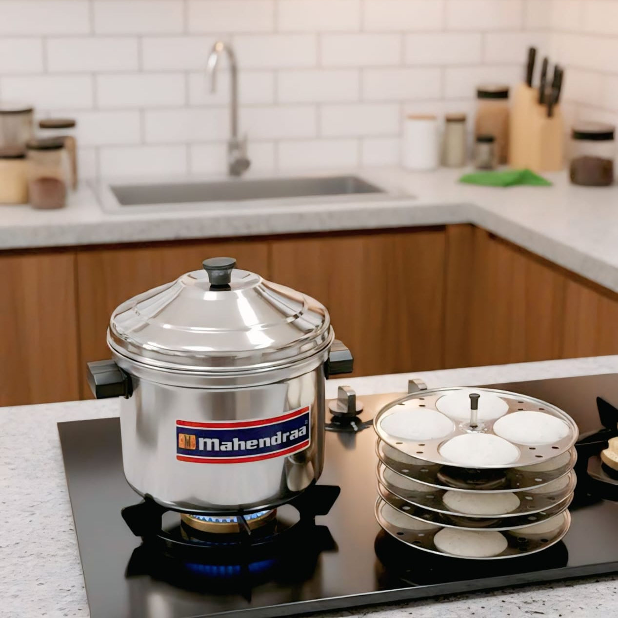 🍽️ Mahindra Premium Idli Satti Set – 6 Plates | 24 Idli Maker 🍛