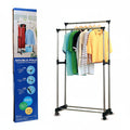 Double Pole Adjustable Clothes Rack (30KG)