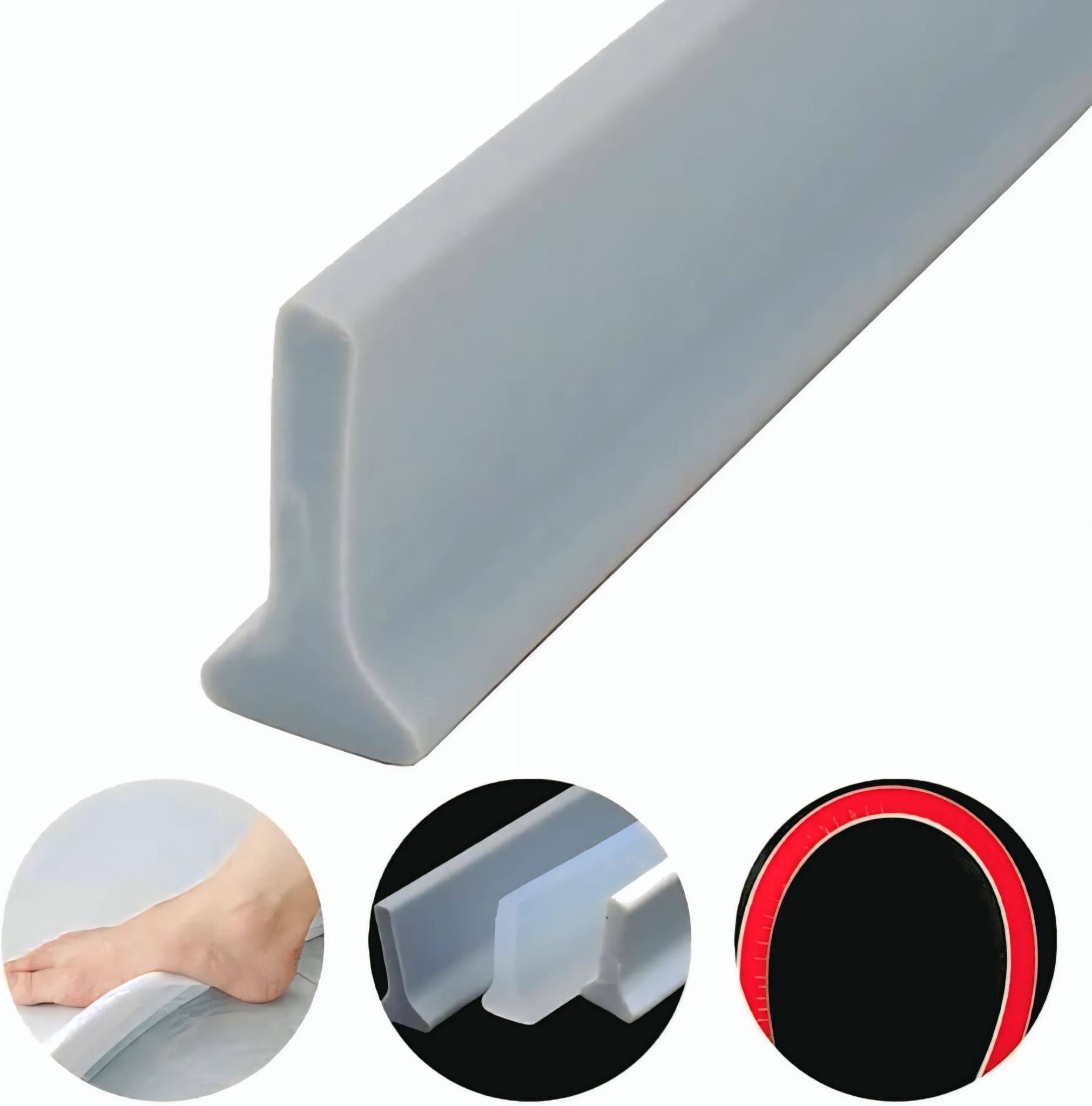(2M) Silicone Bathroom Water Blocking Strip
