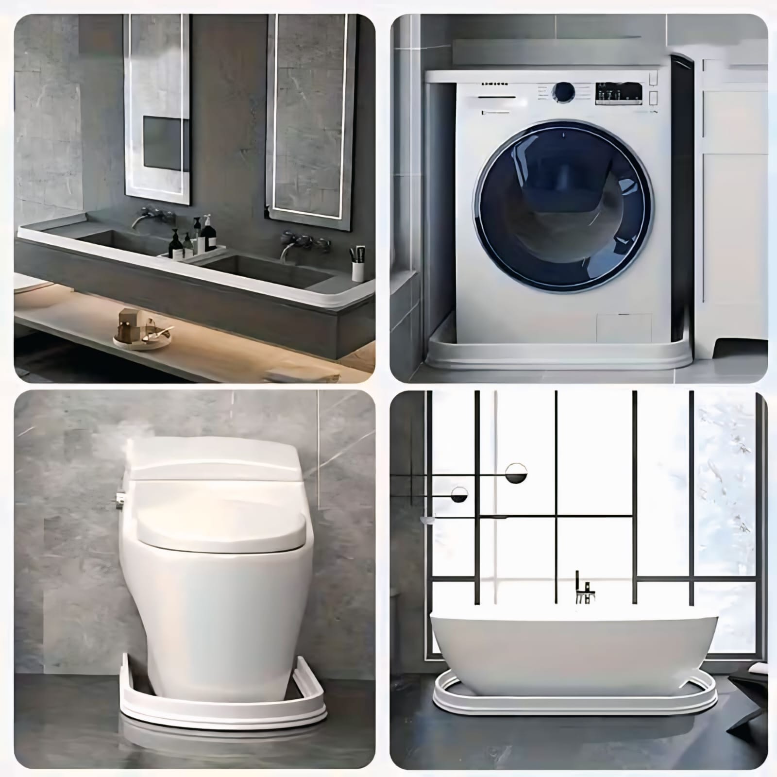 (2M) Silicone Bathroom Water Blocking Strip