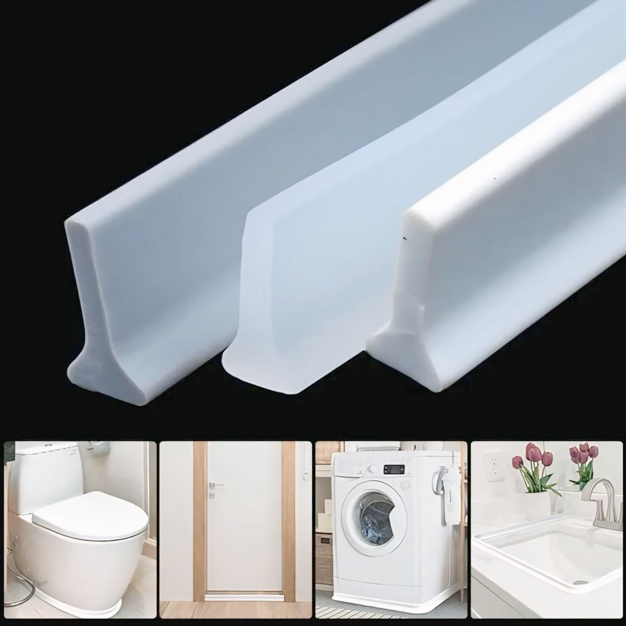 (2M) Silicone Bathroom Water Blocking Strip