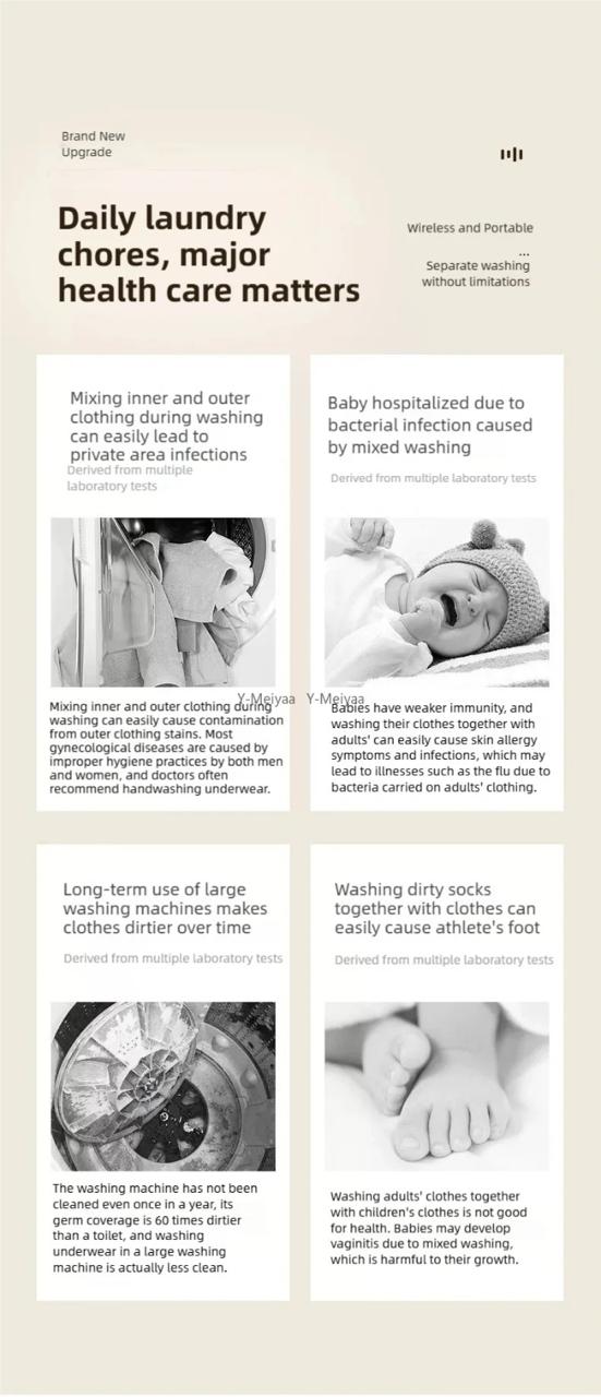 :Portable Mini Washing Machine | Small Clothes & Underwear