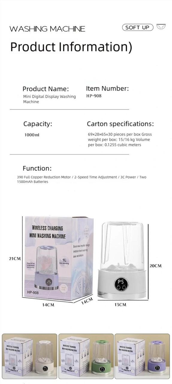 :Portable Mini Washing Machine | Small Clothes & Underwear